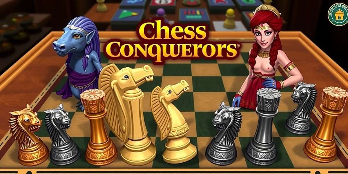 Chess Conquerors gameplay showing a chessboard with Indian-themed pieces